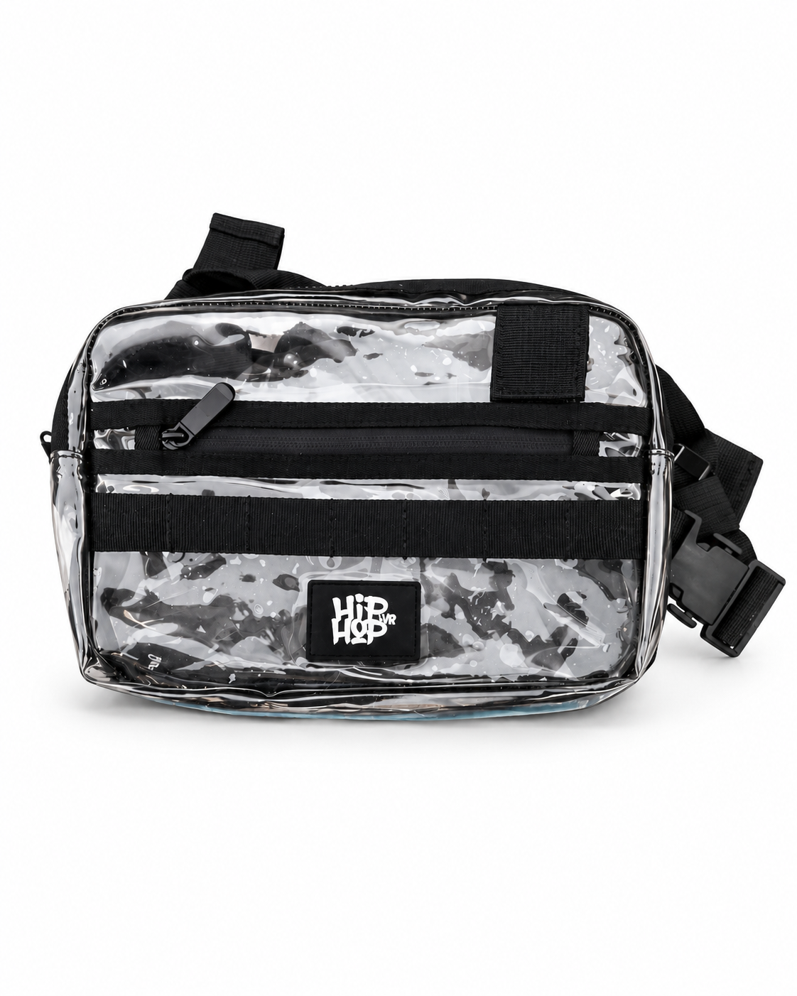HipHop VR Clear Crossbody Bag – Transparent Waist & Festival Bag