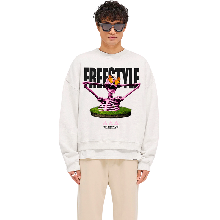 Freestyle Undead Cypher Hoodie White Sweatshirt